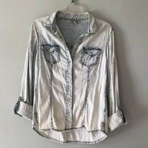 Washed denim shirt